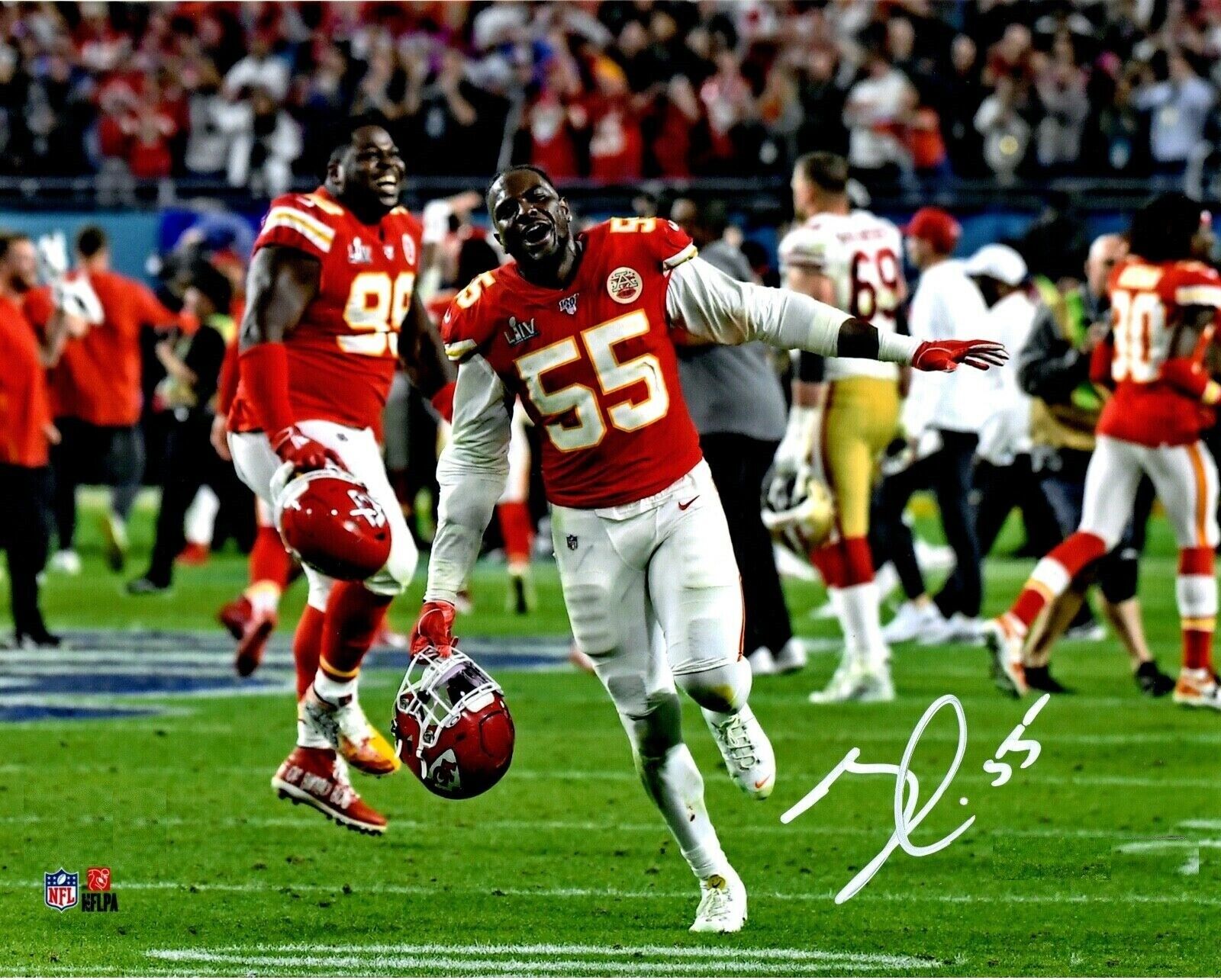 Frank Clark Autographed Signed 8x10 Photo Poster painting ( Chiefs ) REPRINT