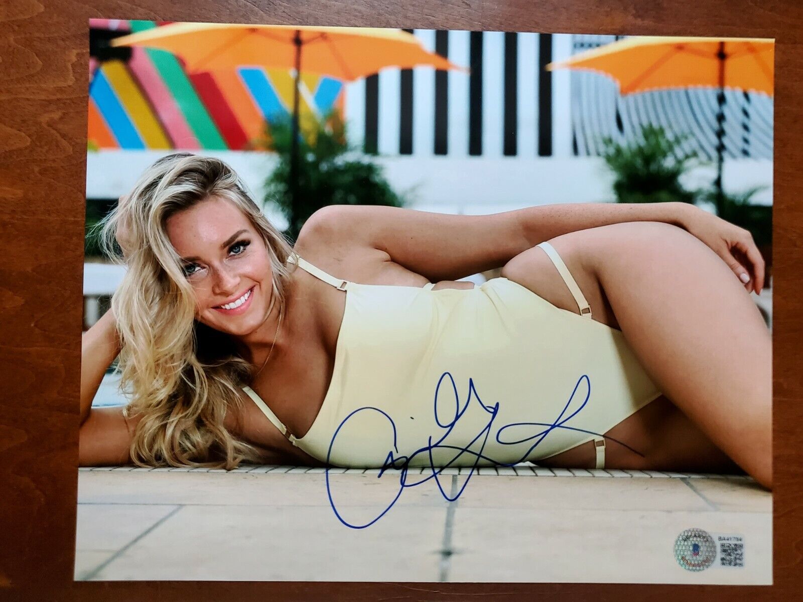 Camille Kostek Signed Beckett Certified 8x10 Photo Poster painting Sexy Gronk