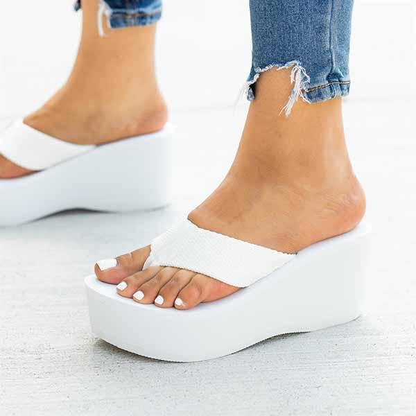 Bonnieshoes Flip-flops Foam Wedge Heel Sandals