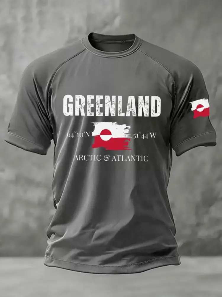 Men's Greenland Printed Casual Short Sleeves T-shirt