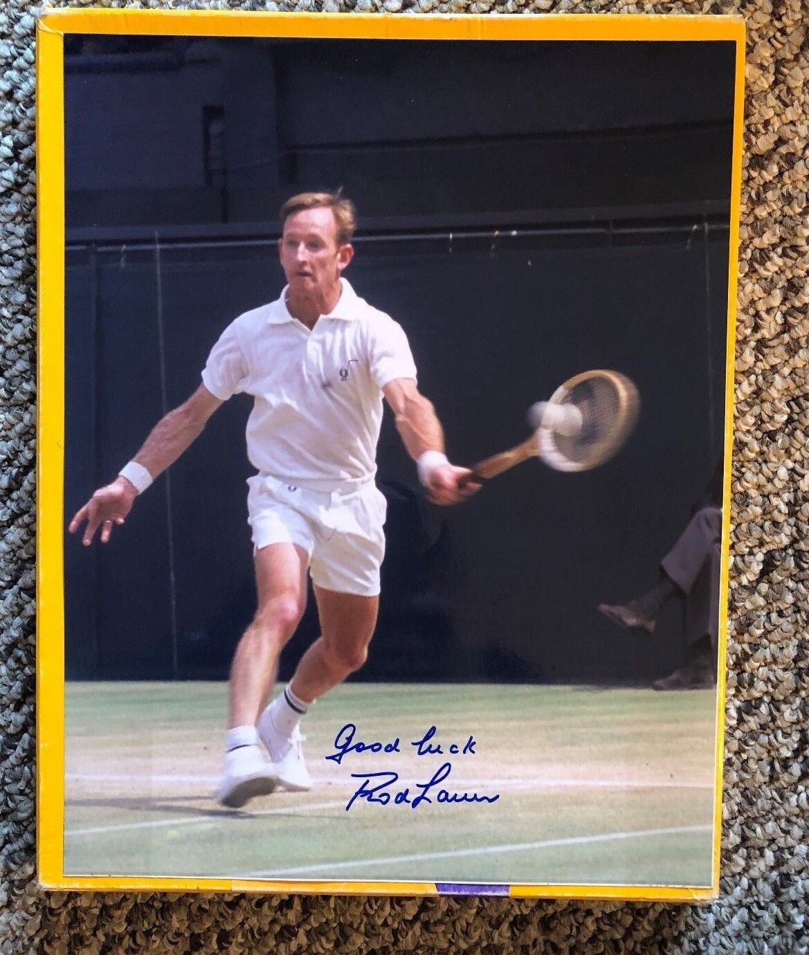 ROD LAVER SIGNED 11 X 14 Photo Poster painting W/COA IN PERSON AUTOGRAPH