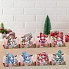 8PCS DIY Diamond Art Greeting Cards Xmas Congratulations Cards & Gifts (Snowman)