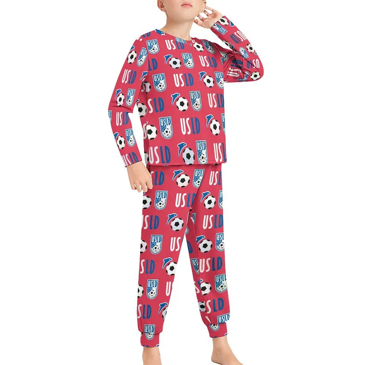 USL Dunkerque Ensemble Pyjama Manches Longues Vêtements De Nuit Junior Enfants