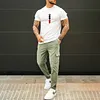 Poker Crown Print Men's Casual Slim Short Sleeve T-Shirt by Inlyline