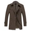 Men's Scarf Collar Thickened Cotton Wool Coat