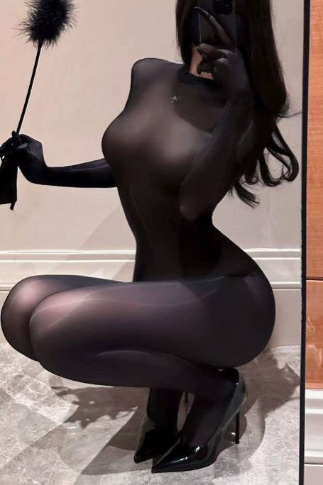 Lovingerie - Christmas Shiny Open Crotch Stockings Jumpsuit Fishnet Clothes Suit