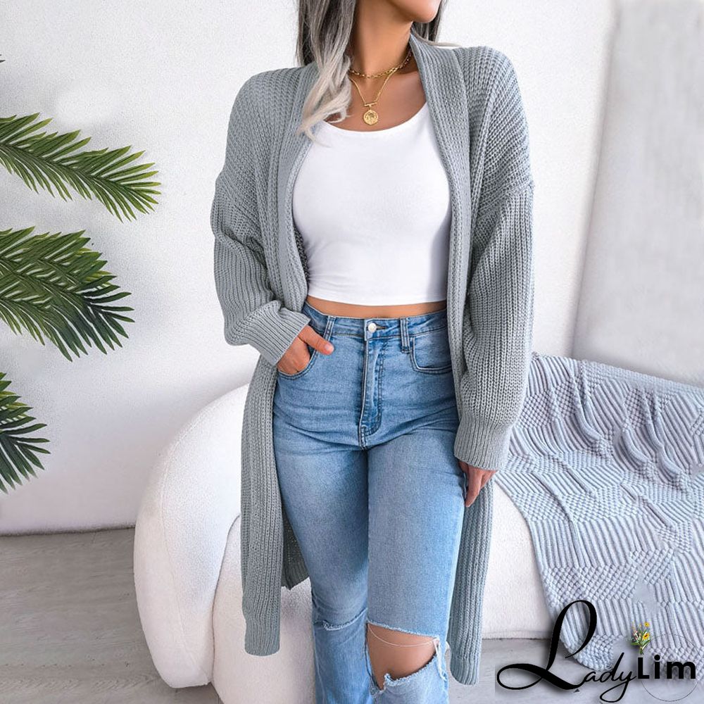 Casual Solid Colour Cardigan