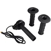 3Pin Electric Bike Throttle Handlebar with Grips Cover Ebike Throttle Grip Cable Kit 12V-72V Electric Bike Throttle Grip for Lectric XP4 Macfox X1 HappyRun Freego