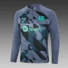 2023/2024 Barcelona Half-Pull Training Suit Gray Jersey Set love fball