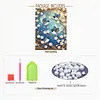Kit de peinture DIY en perles 30x40cm avec un cadre autocollant (oiseau bleu)