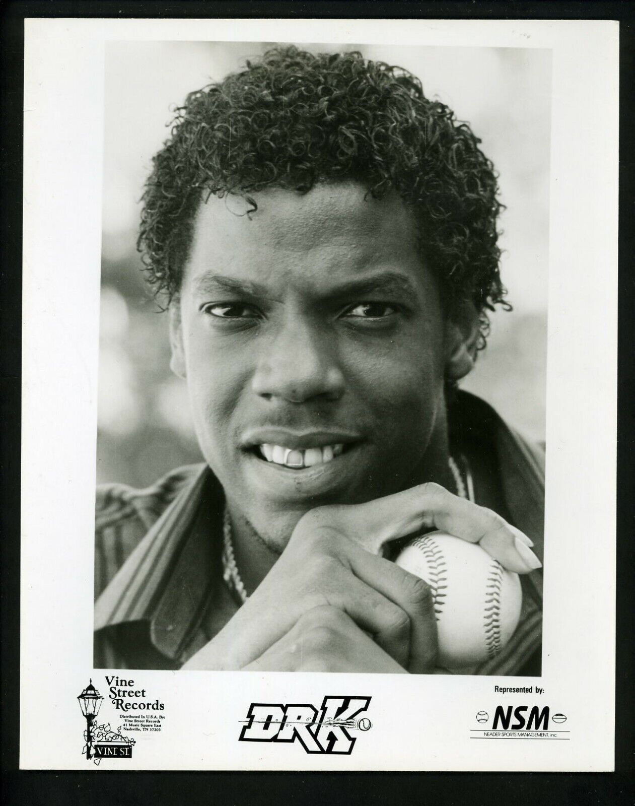 Dwight Gooden Dr. K circa 1980's Press Original Promotional Photo Poster painting New York Mets