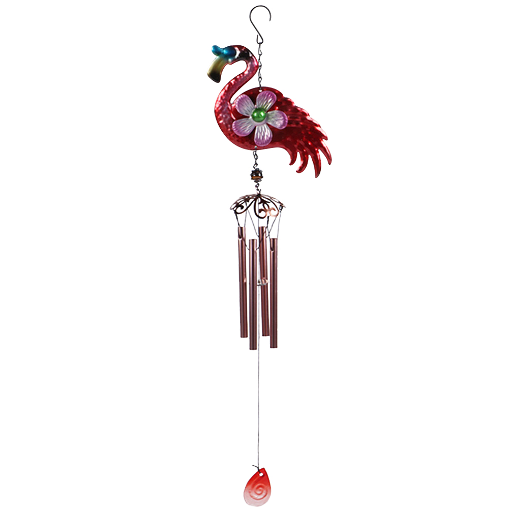 

Metal Flamingo Wind Chimes Garden Acrylic Tube Bell Wall Hanging Ornament, 501 Original