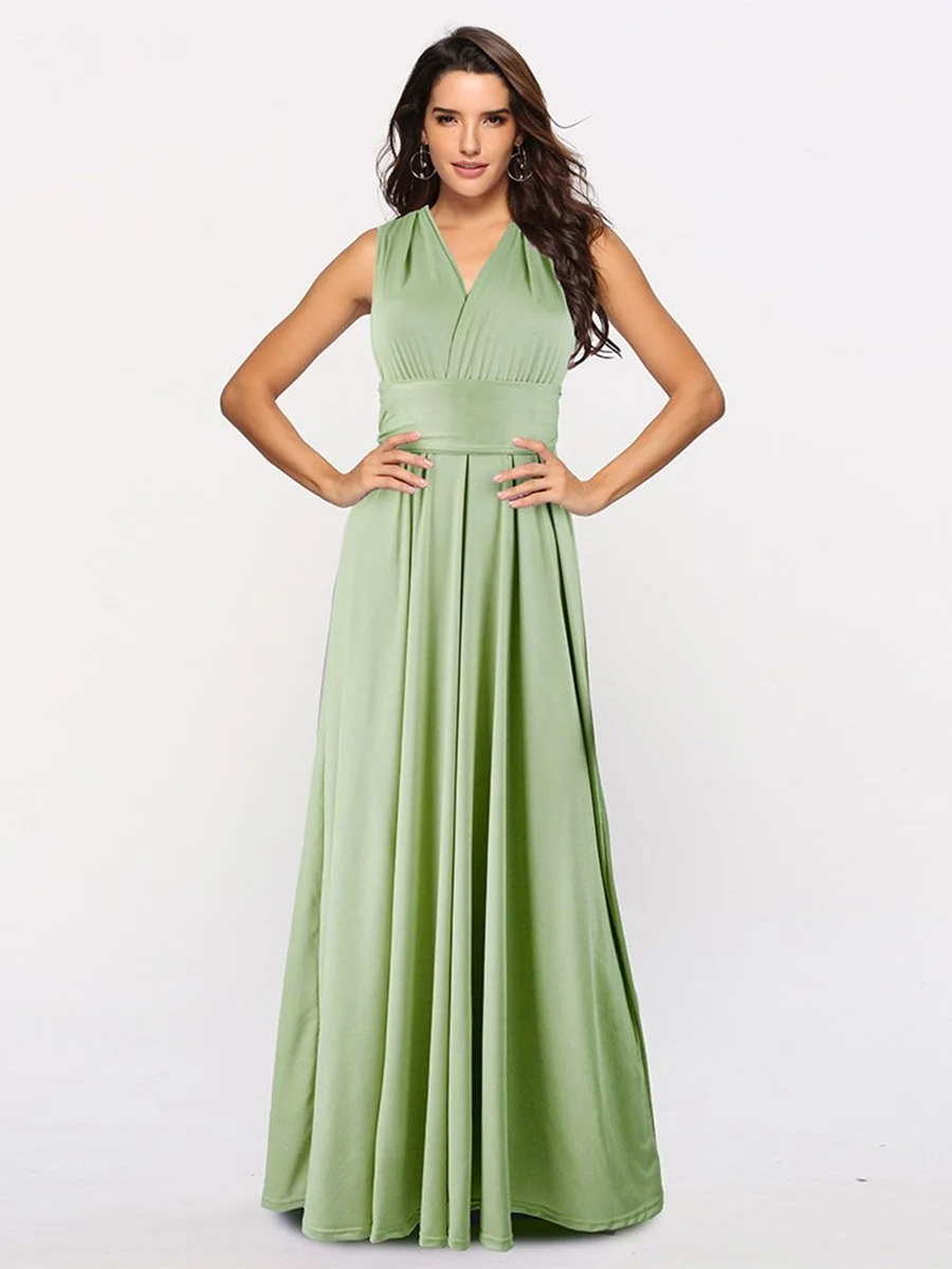 Convertible Dress Multi-rope Cross-overs Back Sexy Maxi Dress for a Wedding