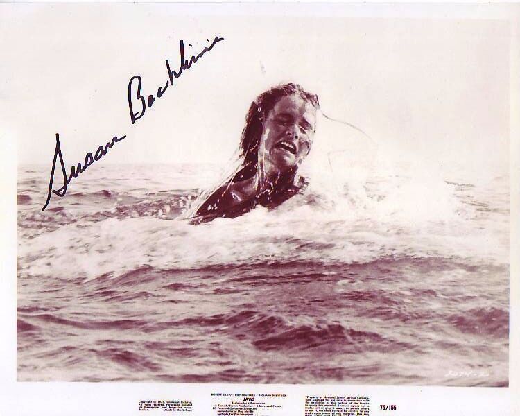 SUSAN BACKLINIE Signed Autographed JAWS CHRISSIE Photo Poster painting