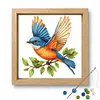 Animal Glass Bead Partial 11CT DIY Stamped Cross Stitch Kits for Beginners Adults Home Decor Cross Stitch Art and Crafts Kits 14.04x14.04in