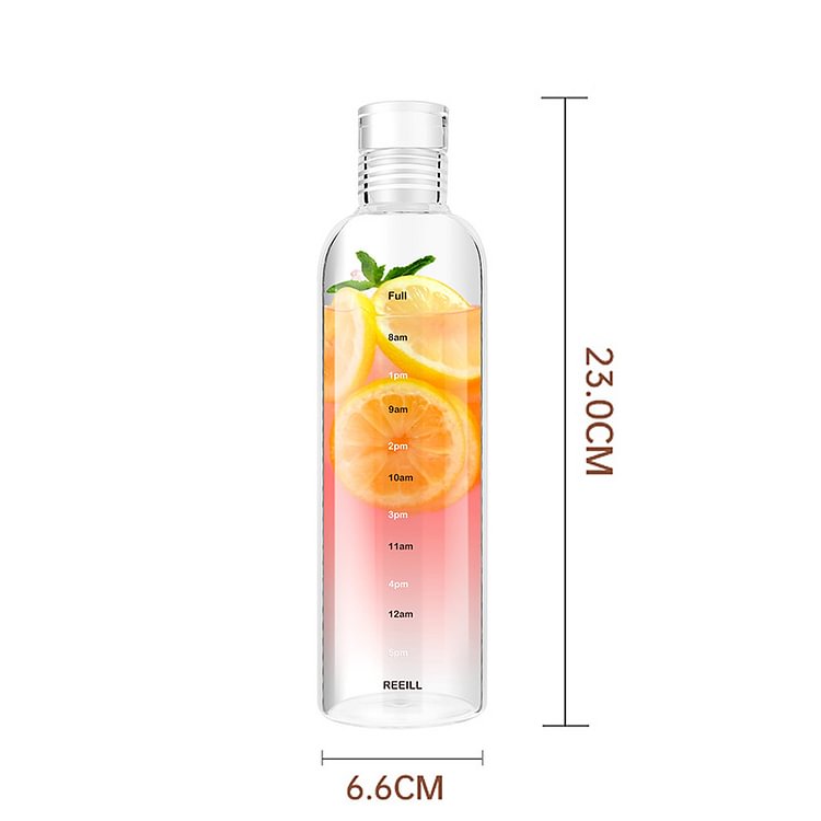500/700ml Large Capacity Glass Bottle With Time Marker