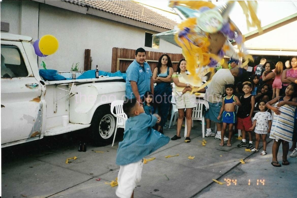 Pinata Party FOUND Photo Poster painting ColorOriginal Snapshot VINTAGE 13 24 W