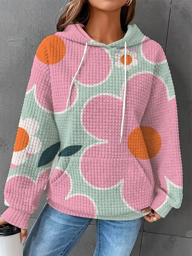 Casual Floral Print Casual Sweatshirt