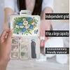 (US Local)Flowers Grass Pill Storage Box Diamond Painting Pill Case for Art Craft