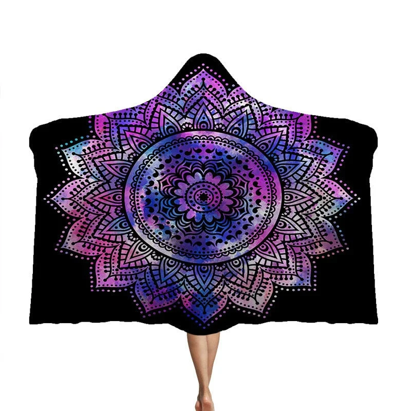 3D Printed Hooded Blanket Anime Soft Fluffy Blankets For Adults Sherpa Fleece Winter Throw Blanket Hoodie Blanket Travel Mantle