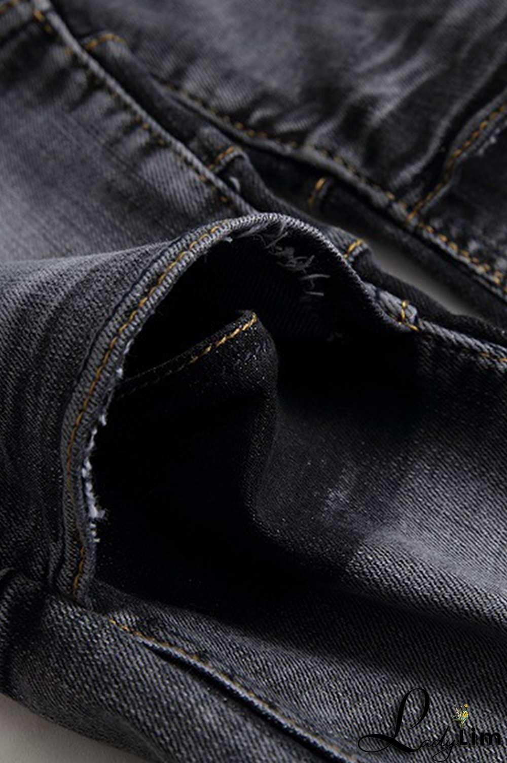 Black Gray Street Patchwork Make Old Fold Bottoms