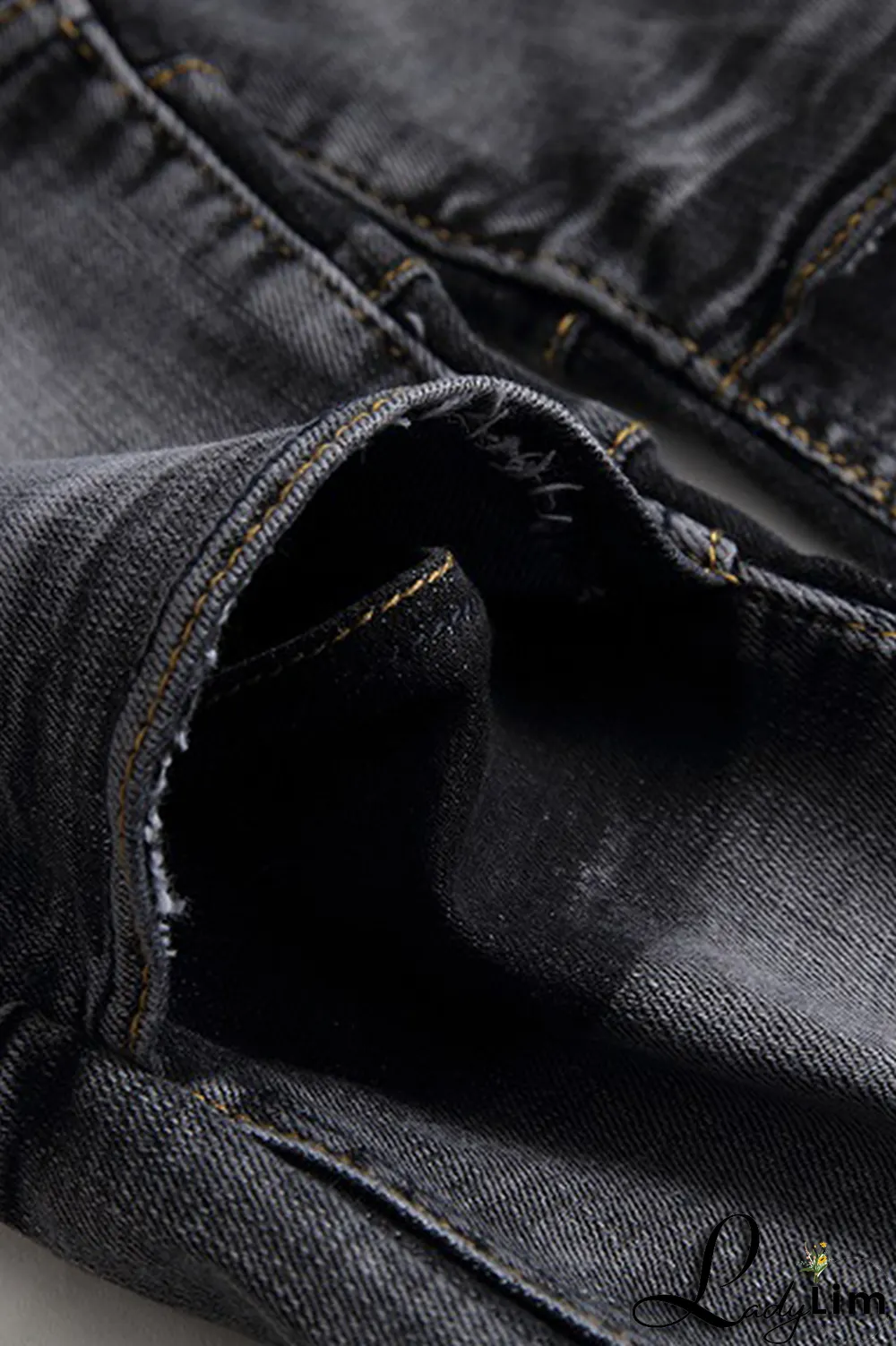 Black Gray Street Patchwork Make Old Fold Bottoms
