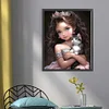 Little Princess And Cat-11CT Stamped Cross Stitch 40*50cm/15.75*19.69in