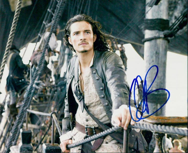 Orlando Bloom (Pirates of the Caribbean) signed 8x10 Photo Poster painting in-person