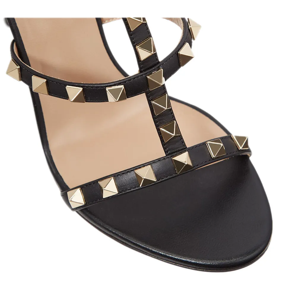 100mm Women's Rivets Stiletto Heels Party Daily Summer Sandals-vocosishoes