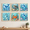 Ocean Animals Stamped Needlework Cross Stitch Kit 14CT tapestrymarket