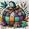 (Multi-Style) Stitching Pumpkin-14CT Counted Cross Stitch 40*40cm/15.75*15.75in