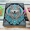 (US Local)DIY Special Shaped Wolf 50 Pages Diamond Painting Notebook Kit