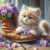Shoes Cat-11CT Stamped Cross Stitch 40*40cm/15.75*15.75in