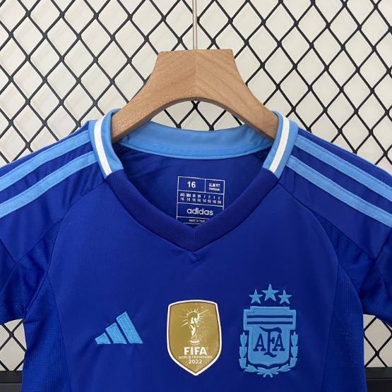 2024 Argentina Away Kids Kit Football Jersey Thai Quality