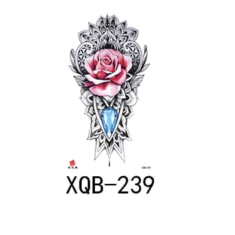 Small Full Arm Waterproof Tattoo Sticker Half Arm Arm Painted Flower Animal Arm Lasting European and American Tattoo Sticker