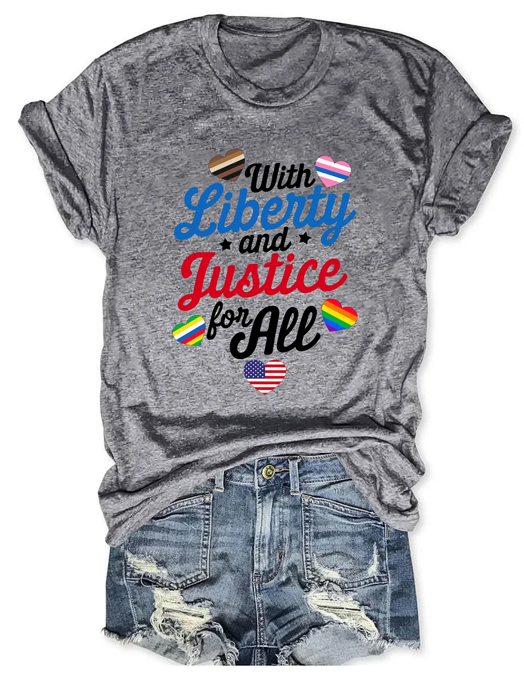  With Liberty And Justice For All T-shirt