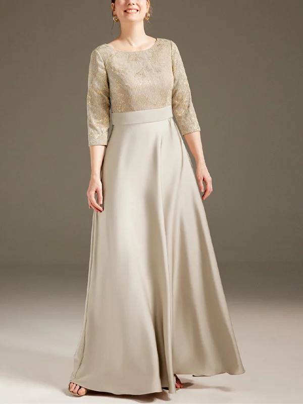 Crew Neck Print Maxi Dress