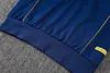 Joyfball 2025/2026 Real Madrid Long Zipped Jacket Retro Version Royal Blue Soccer Jersey 1:1 Thai Quality 