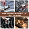 304 Stainless Steel Barbecue Grill Cleaning Brush with LED Light, Cordless, 350 RPM Motor, 360&deg; Cleaning, Suitable for Multiple Grills, Portable and Washable