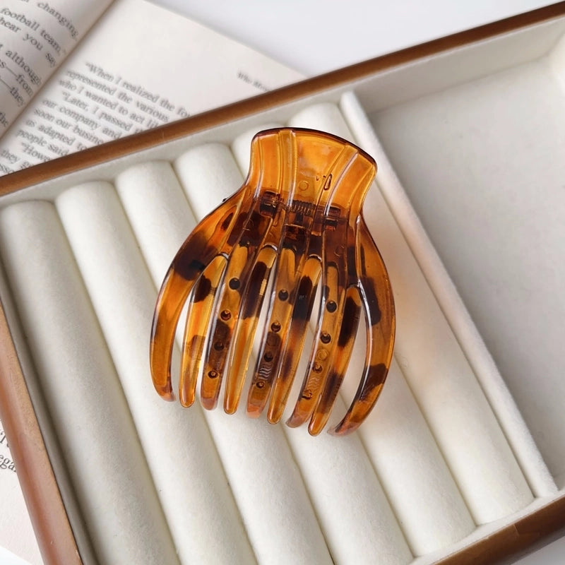 Minimalist Women’s Solid Color Plastic Resin Stoving Varnish Hair Claws