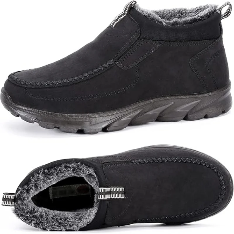 💥The warmest shoes💥Men's Winter Warm Wide Head Non-Slip Waterproof Slip-On Snow Boots