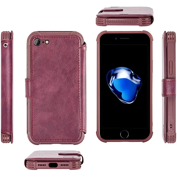 VANAVAGY iPhone SE 2022/iPhone SE 2020 Wallet /iPhone 8/iPhone 7 Wallet Case 4.7 inch