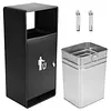 [US Local Warehouse] Commercial Outdoor Trash Can Decorative Trash Container with Lid for Park Garden