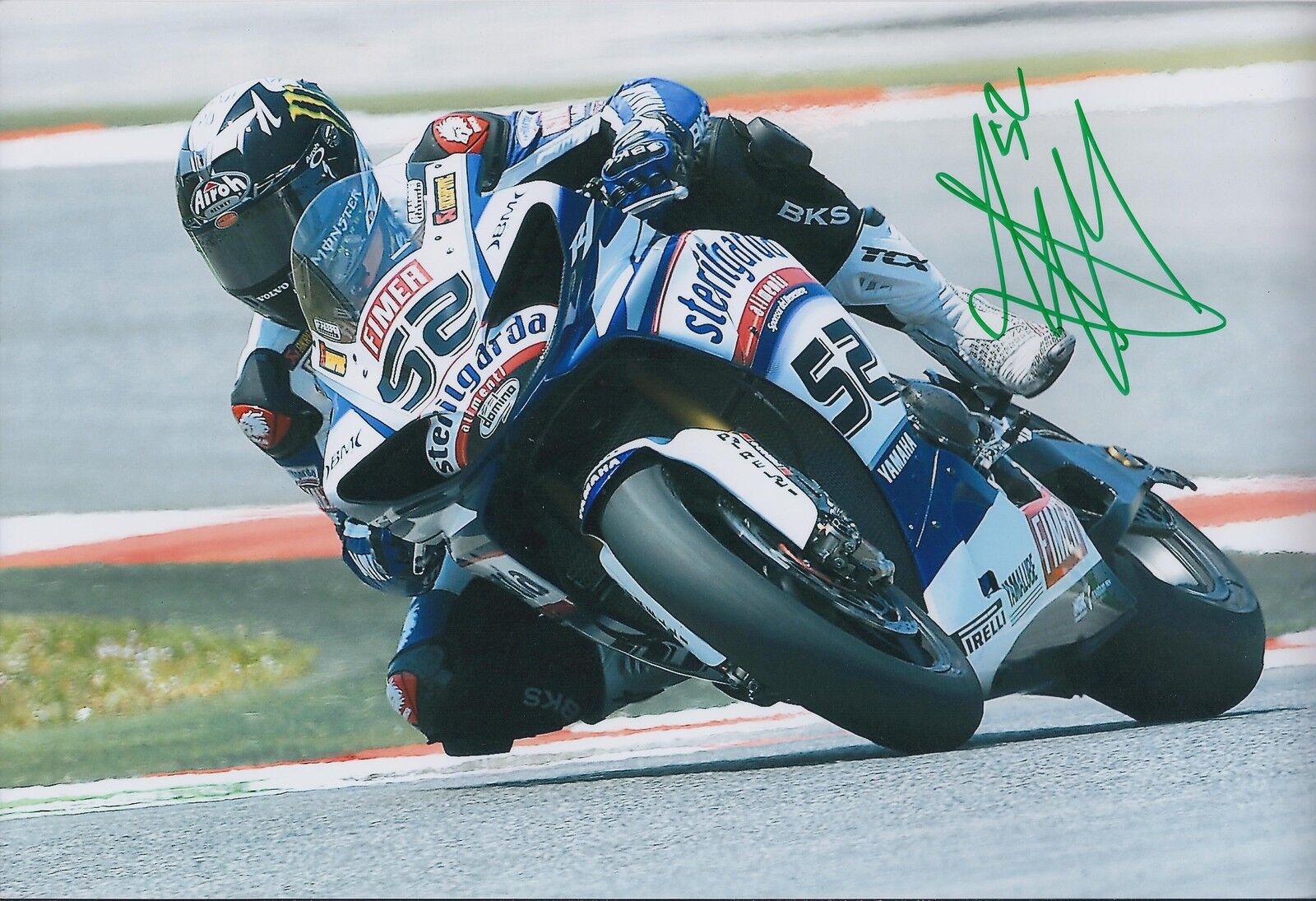 James TOSELAND SIGNED YAMAHA 52 Rider GP 12x8 Photo Poster painting AFTAL COA Autograph