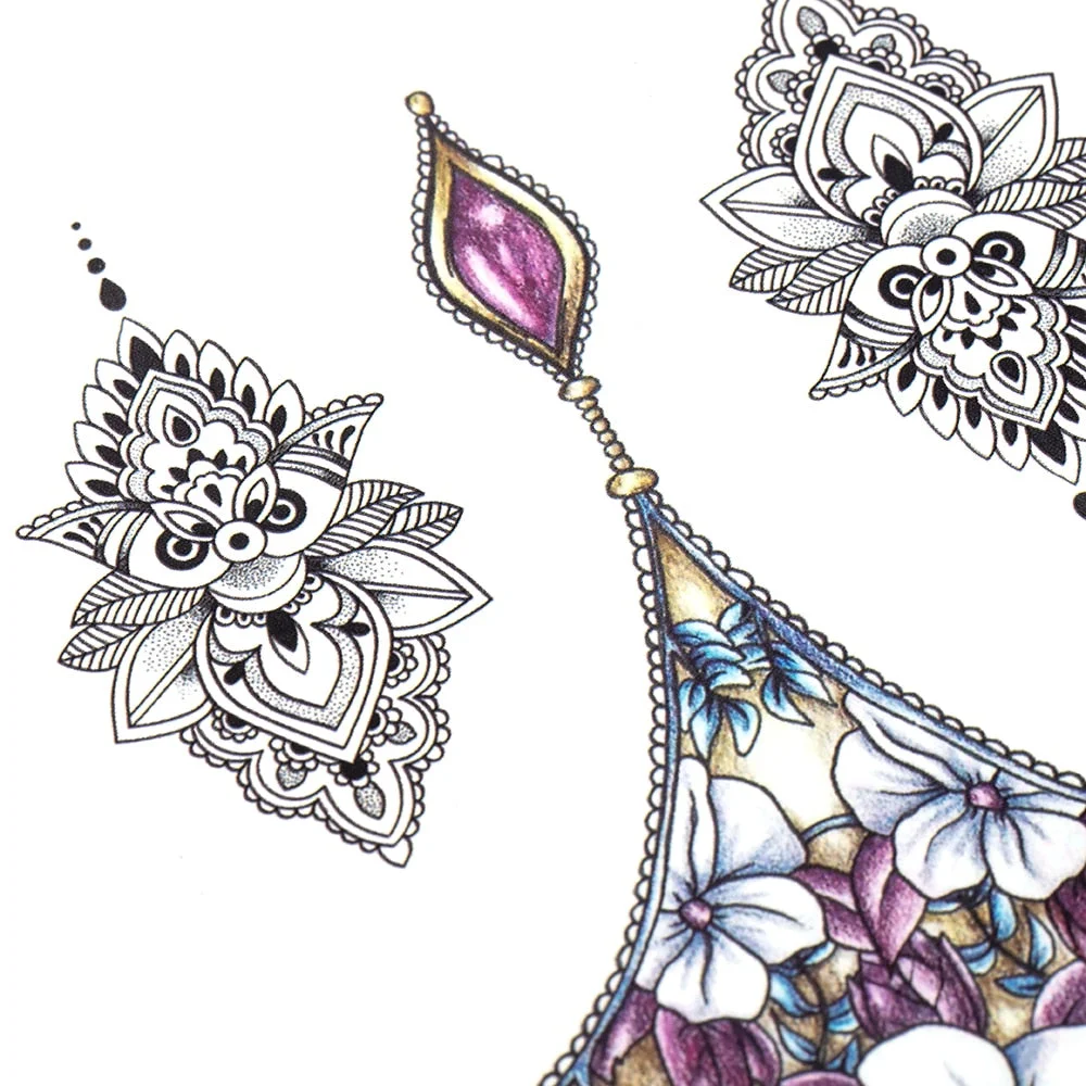 2021 New Fashion Geometry cool Temporary Tattoo Sticker Women Minimalist lines pattern Body Art New Design Fake Men Tattoos