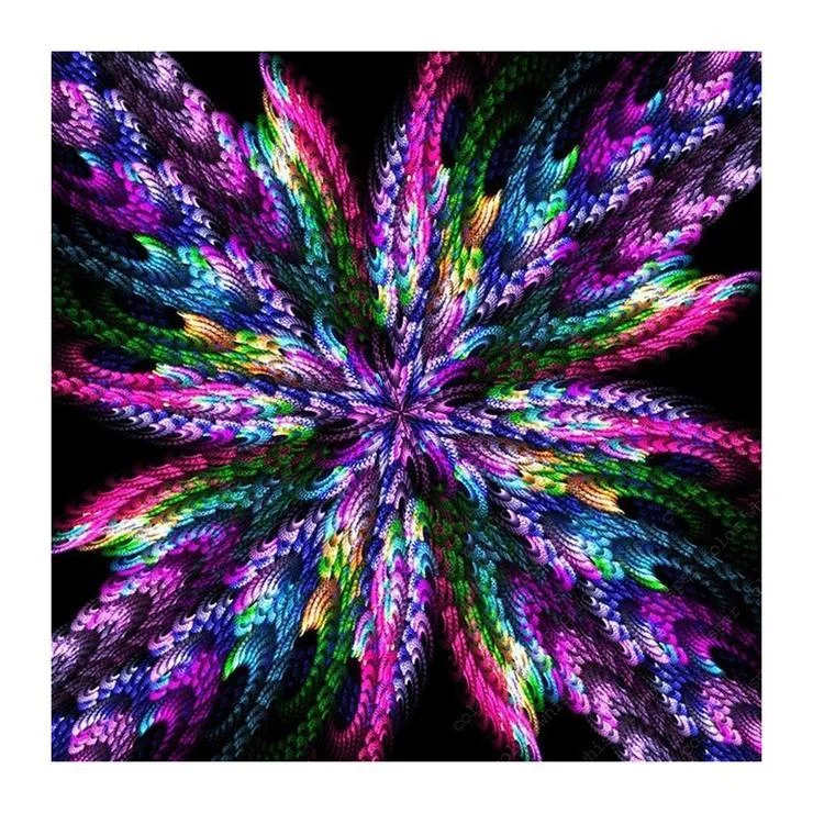Full Round Diamond Painting Abstract Bloosm Flower (30*30cm)