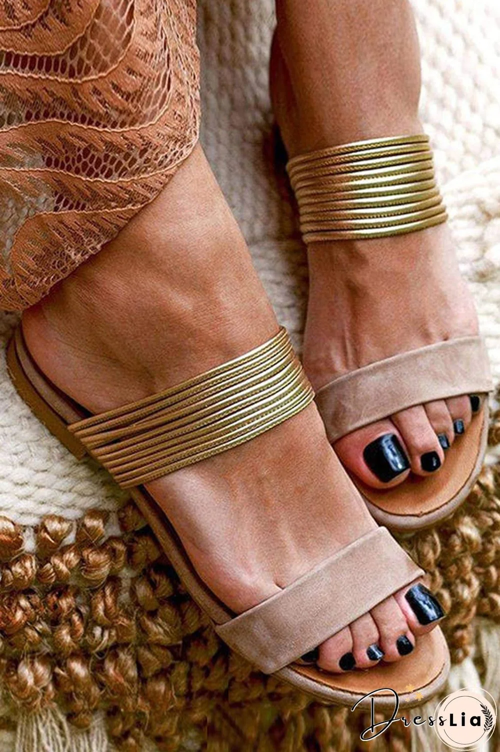 Suede Non-Slip Rome Flat Sandals