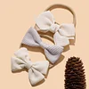 5PCS Cute Blue Cream Beige Bowknot Hair Head Bands Set for Babies
