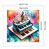 (US Only)Piano Printed Cross Stitch Kit 45x45cm DIY 11CT Thread Art Needlework Home Decor