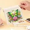 Diamond Painting Green Butterfly PU Storage Bag Coin Purse